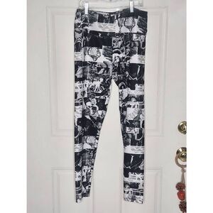 Bally total black and white print fitness  leggings women's size L